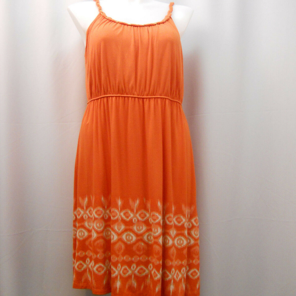STYLE&CO Women's Dress PLUS SIZE Braided-Spaghetti-Straps Orange Plus Size 1X